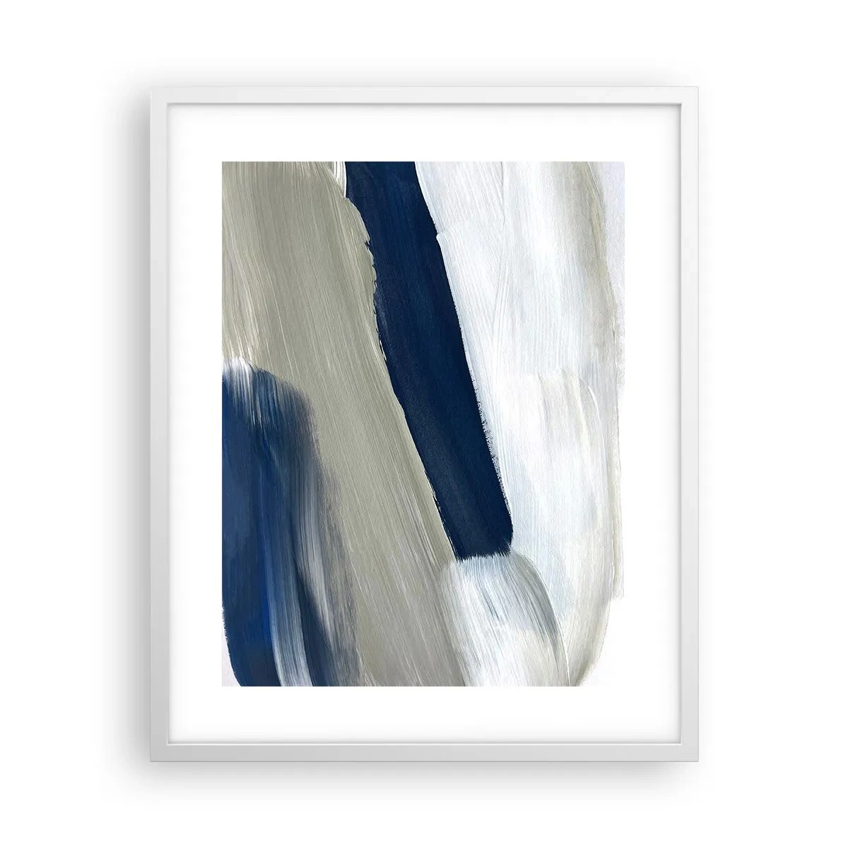Pôster em moldura branca - Encontro com a brancura - 40x50 cm