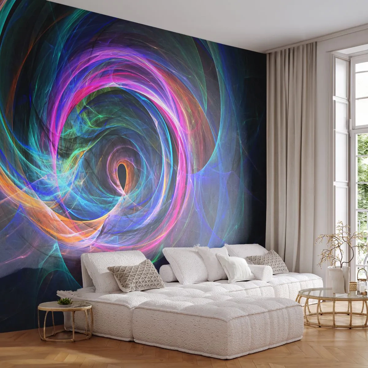 Papel de Parede Premium Canvas - Para onde quer me levar? - Abstração, Pedaço, Vórtice - 250x175 cm