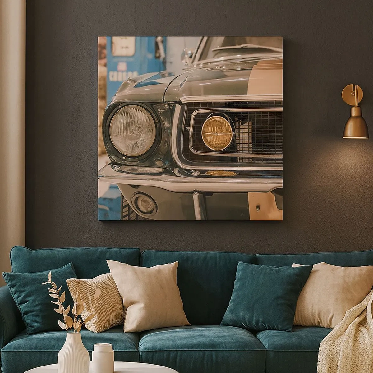 Quadro em tela - Encontro com uma lenda - 30x30 cm