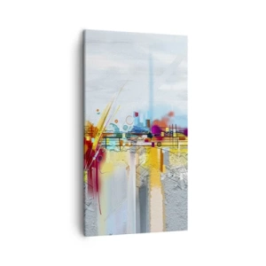 Quadro em tela - Ponte da alegria sobre o rio da vida - 45x80 cm