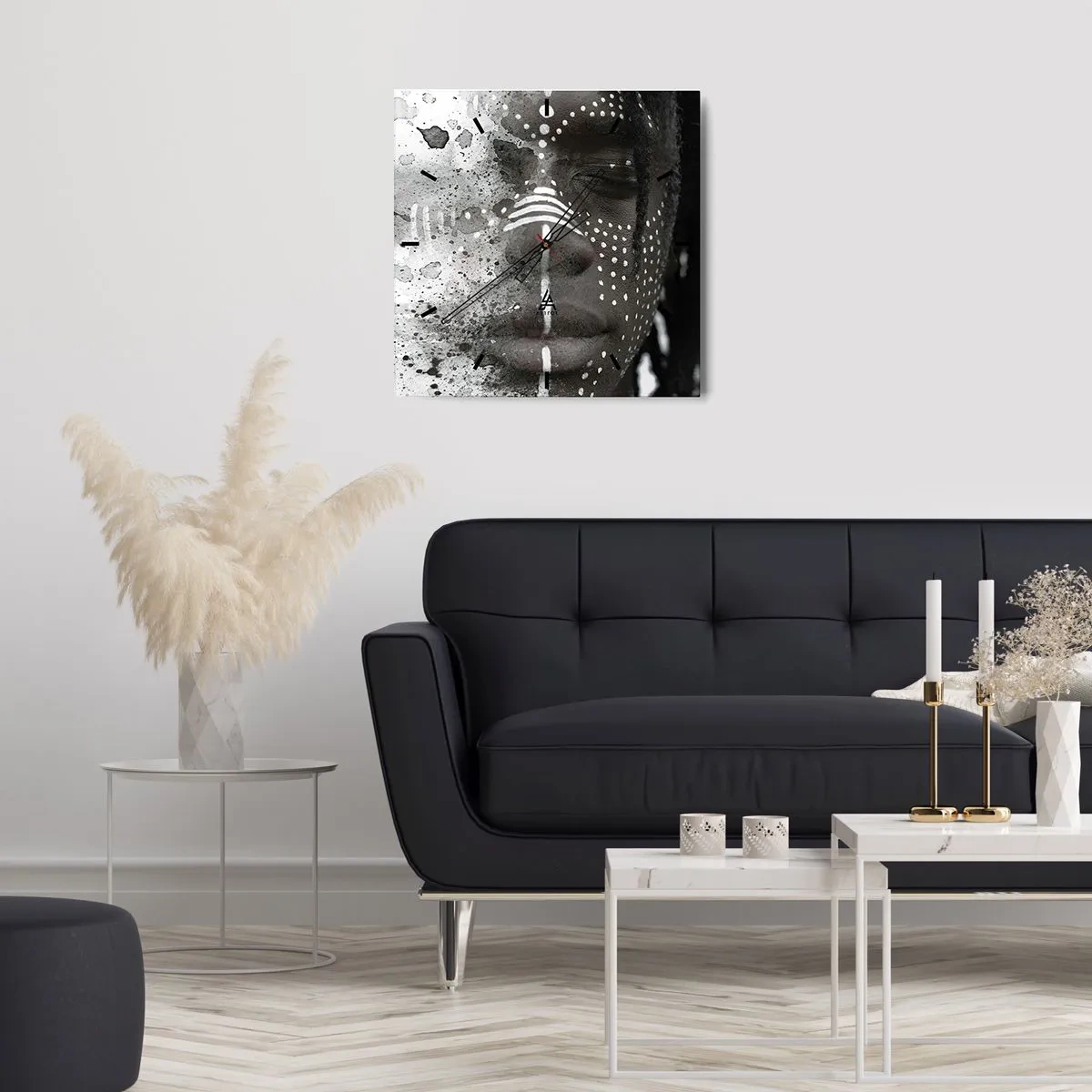 Relógio de parede - Relógio em vidro - Descubra o espírito primordial - 30x30 cm