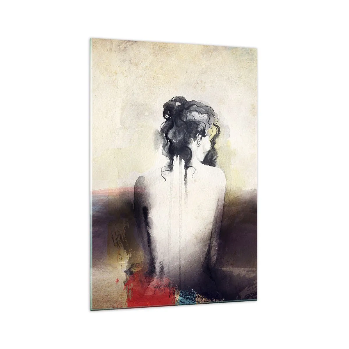 Quadro em vidro - Linhas suaves, formas ovais - 70x100 cm