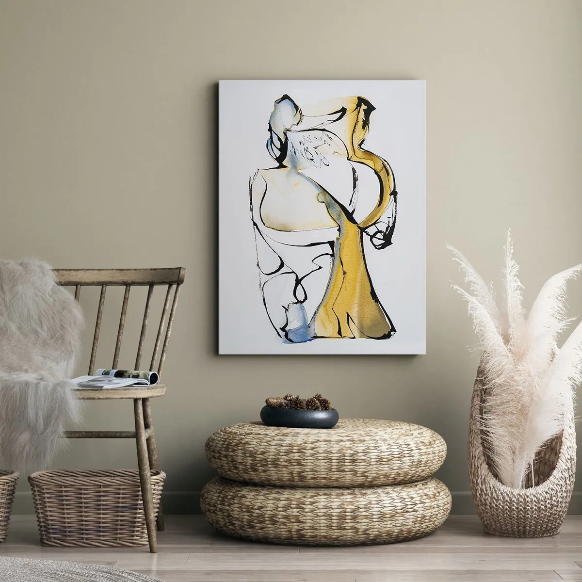 Quadro em tela - Abstração de vidro - 50x70 cm