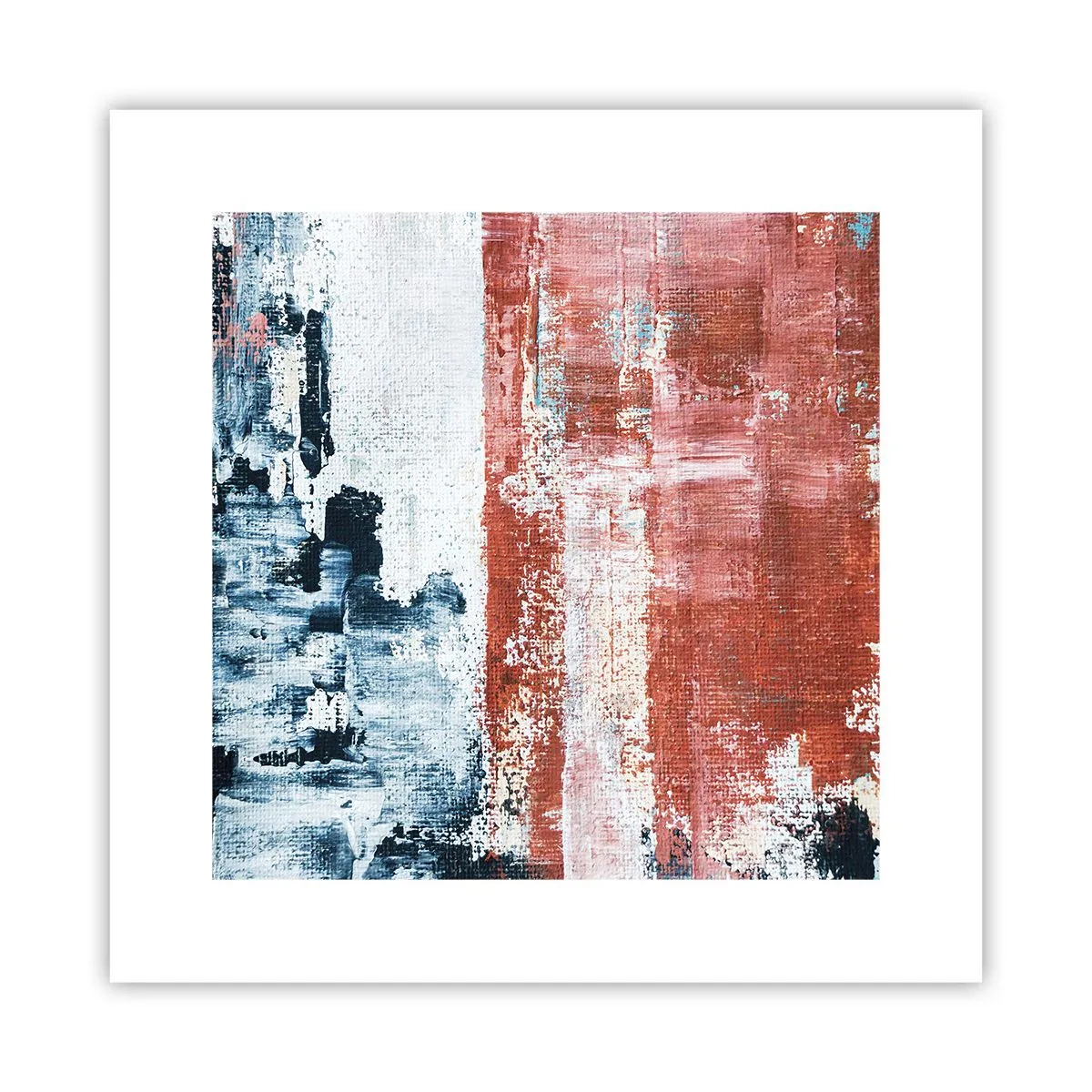 Pôster - Meio a meio abstrato - 30x30 cm