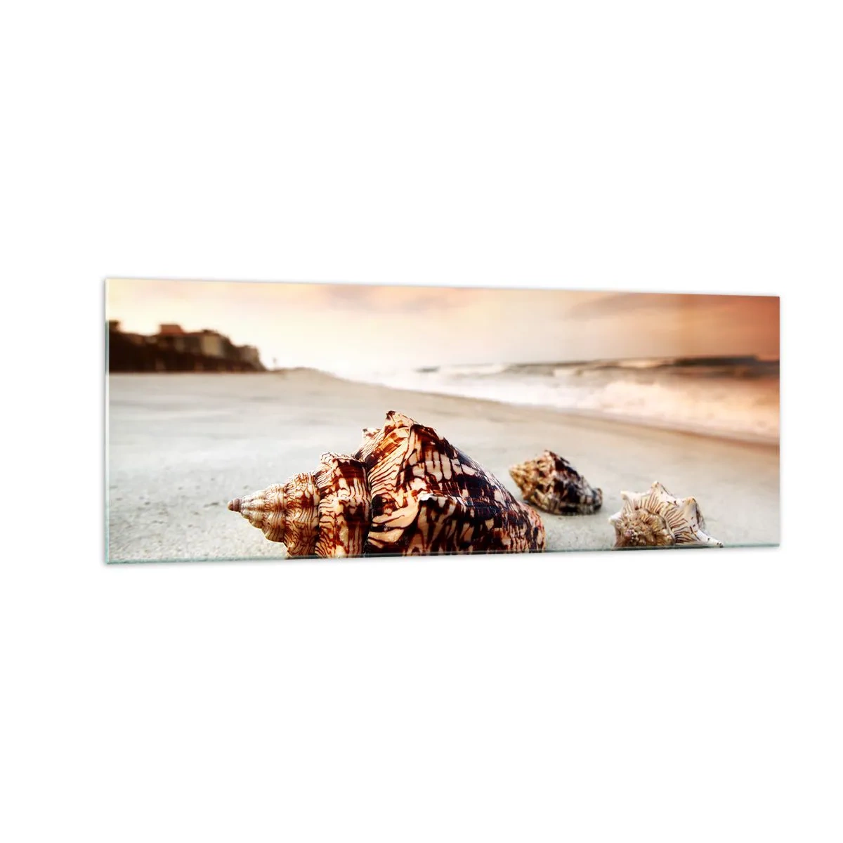 Quadro em vidro - Expulso pelas ondas - 140x50 cm