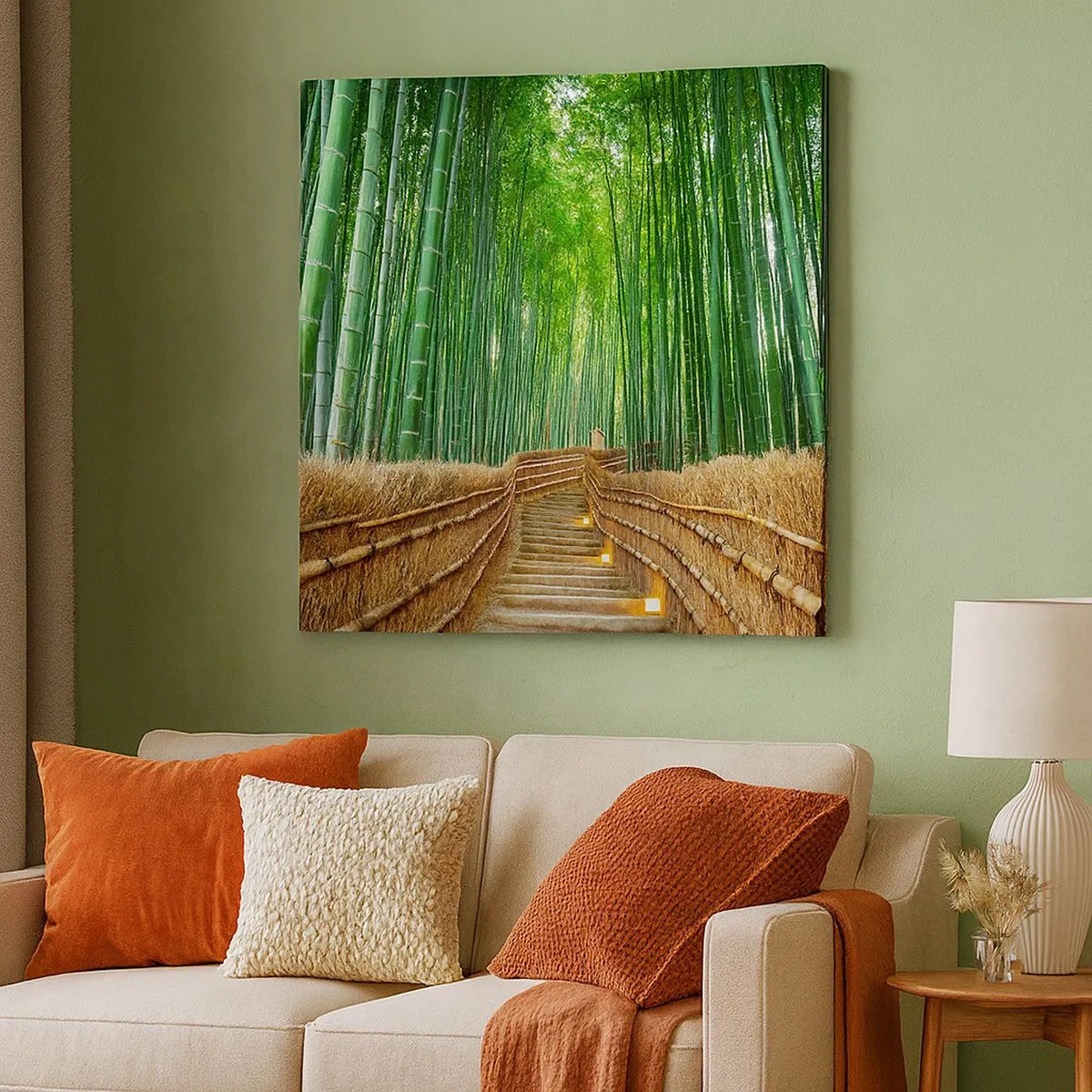 Quadro em tela - A essência da natureza asiática - 30x30 cm