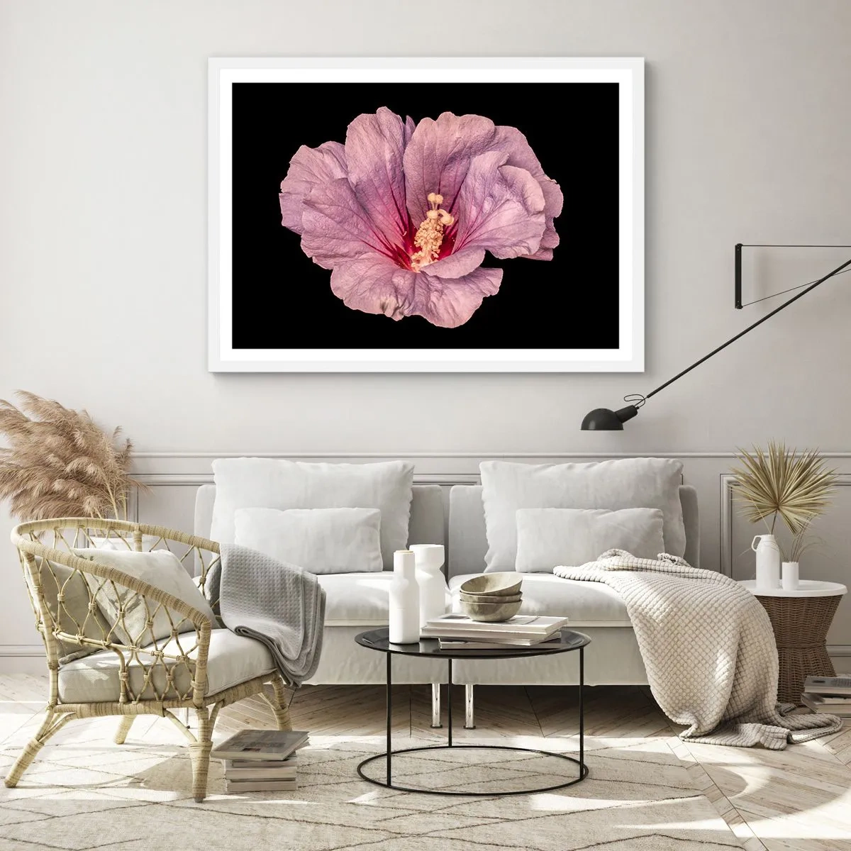 Pôster em moldura branca - Direto para o coração - 100x70 cm