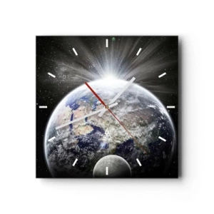 Relógio de parede - Relógio em vidro - Em pleno esplendor - 30x30 cm