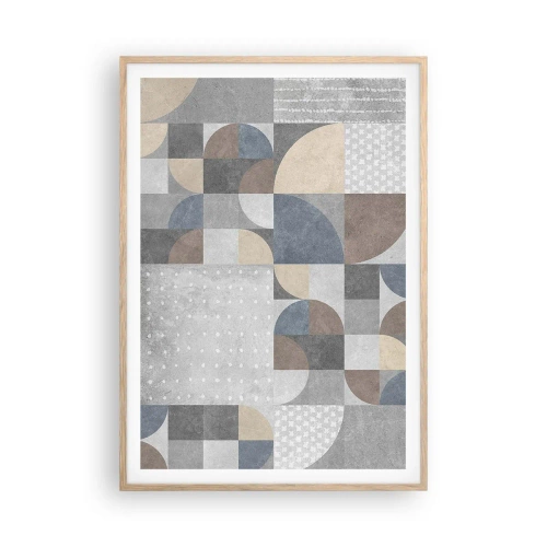 Pôster com moldura de carvalho claro - Fantasia cerâmica - 70x100 cm