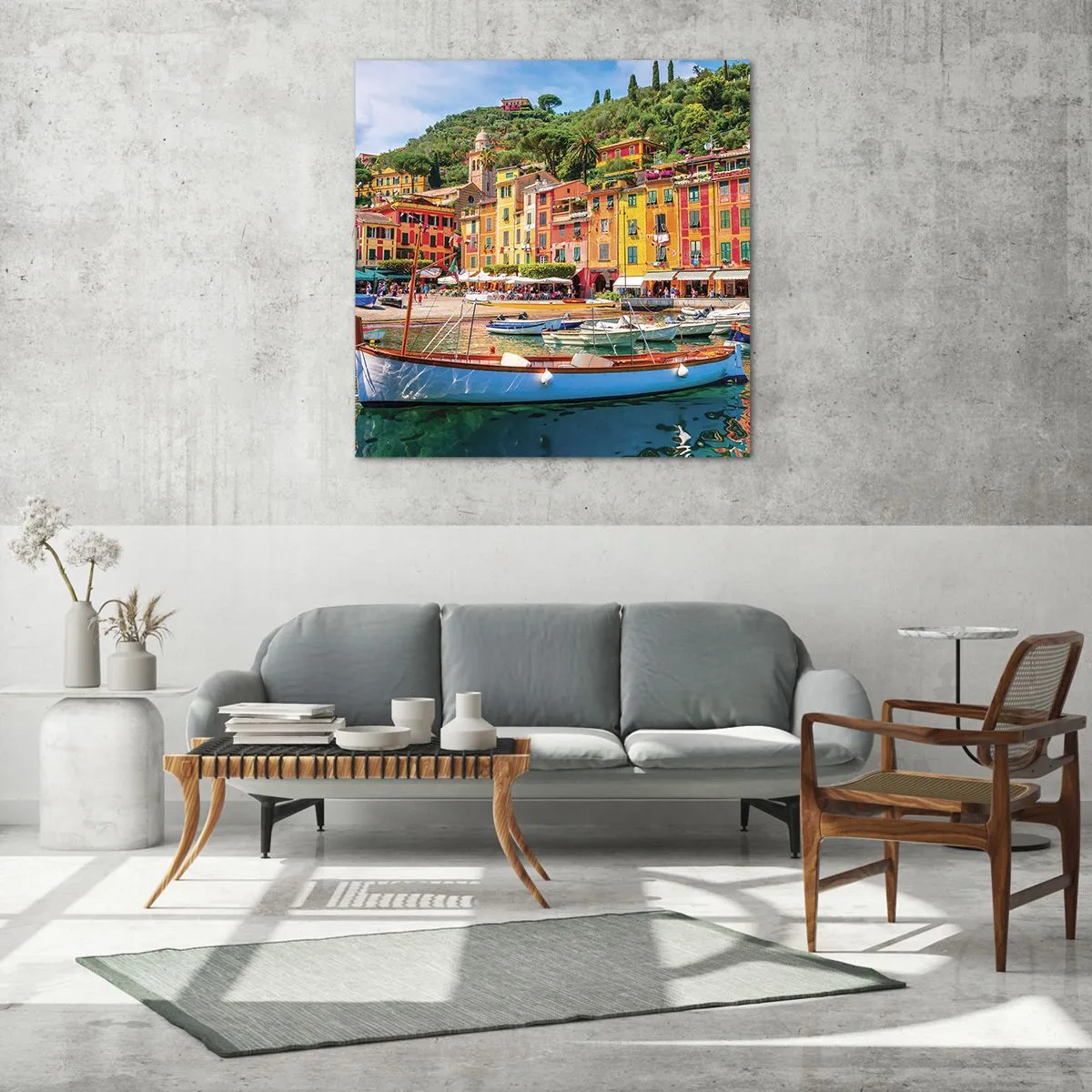 Quadro em vidro - Manhã italiana - 30x30 cm