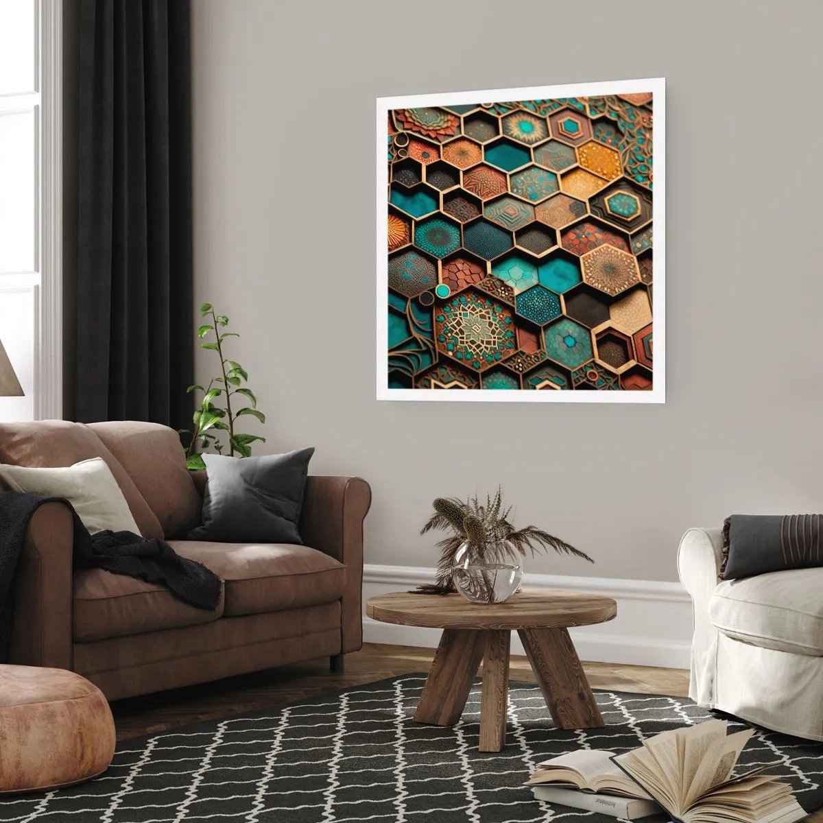 Pôster - Ornamentos árabes – variação - 50x50 cm