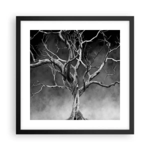 Pôster com moldura preta - Primitivo e sagrado - 40x40 cm