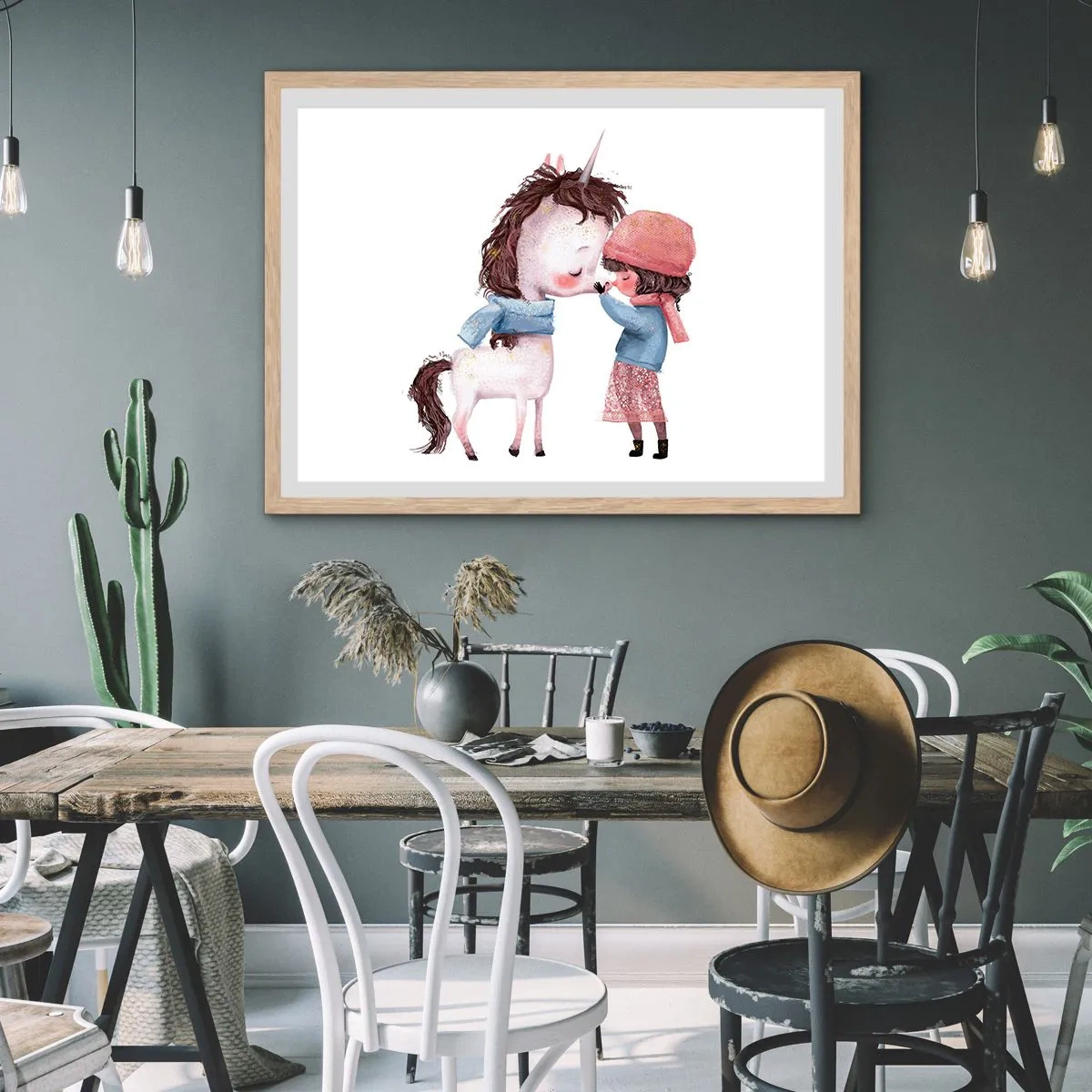 Pôster com moldura de carvalho claro - Conto do inverno - 100x70 cm