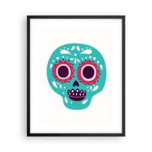 Pôster com moldura preta - Vida – diversão até a morte - 40x50 cm