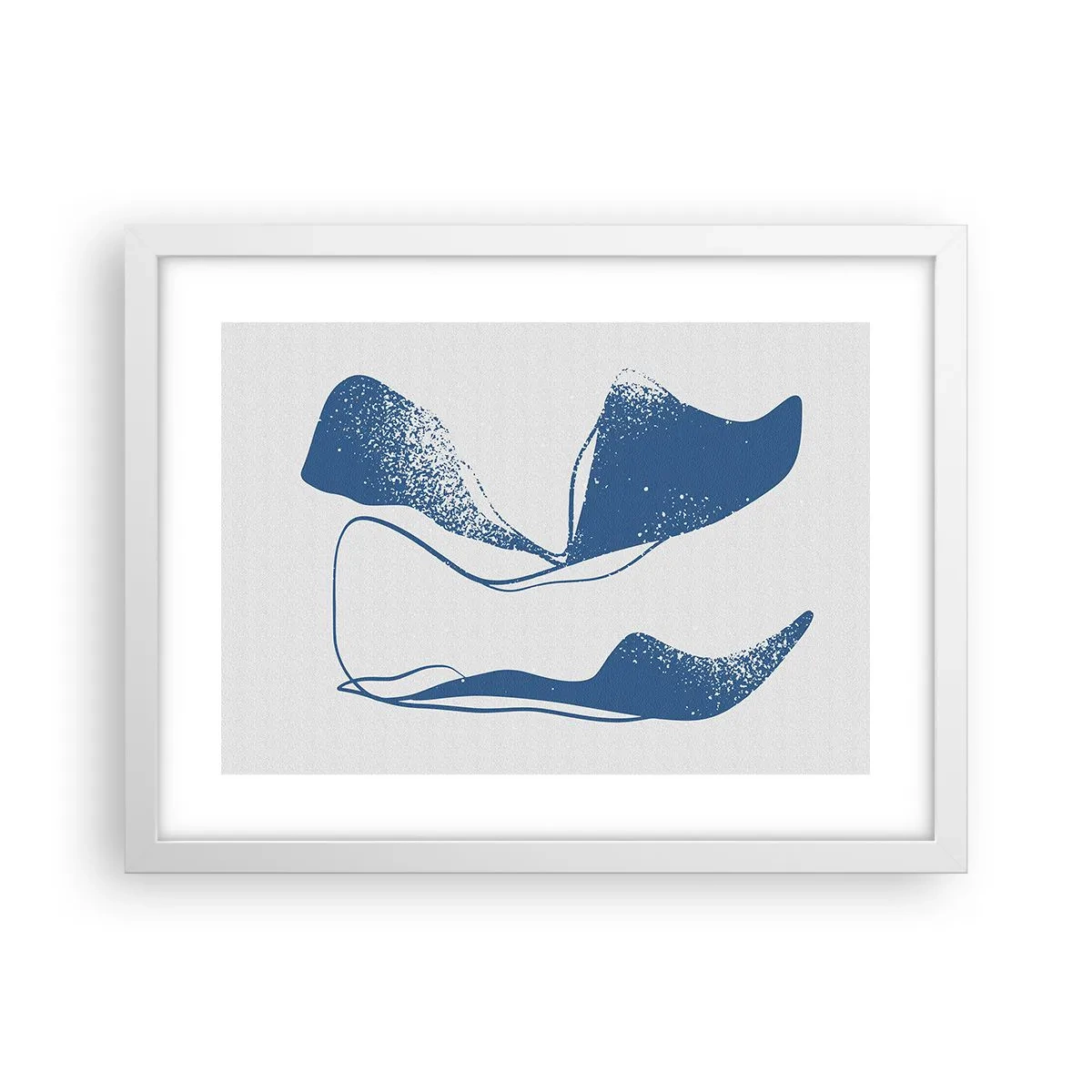 Pôster em moldura branca - Abstração alada - 40x30 cm