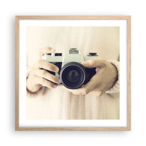 Pôster com moldura de carvalho claro - Para ver mais... - 50x50 cm