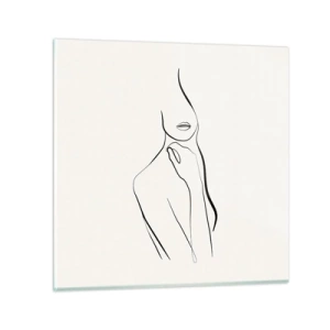 Quadro em vidro - Uma onda de melancolia - 40x40 cm