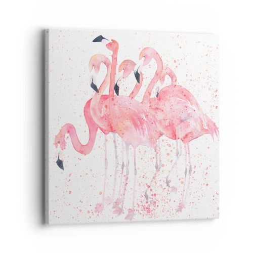 Quadro em tela - Conjunto cor-de-rosa - 30x30 cm