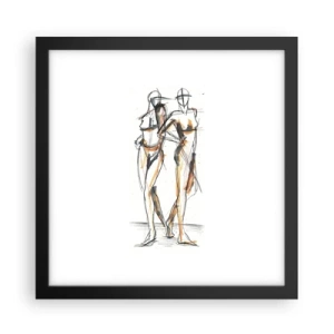 Pôster com moldura preta - Um estudo do encanto - 30x30 cm