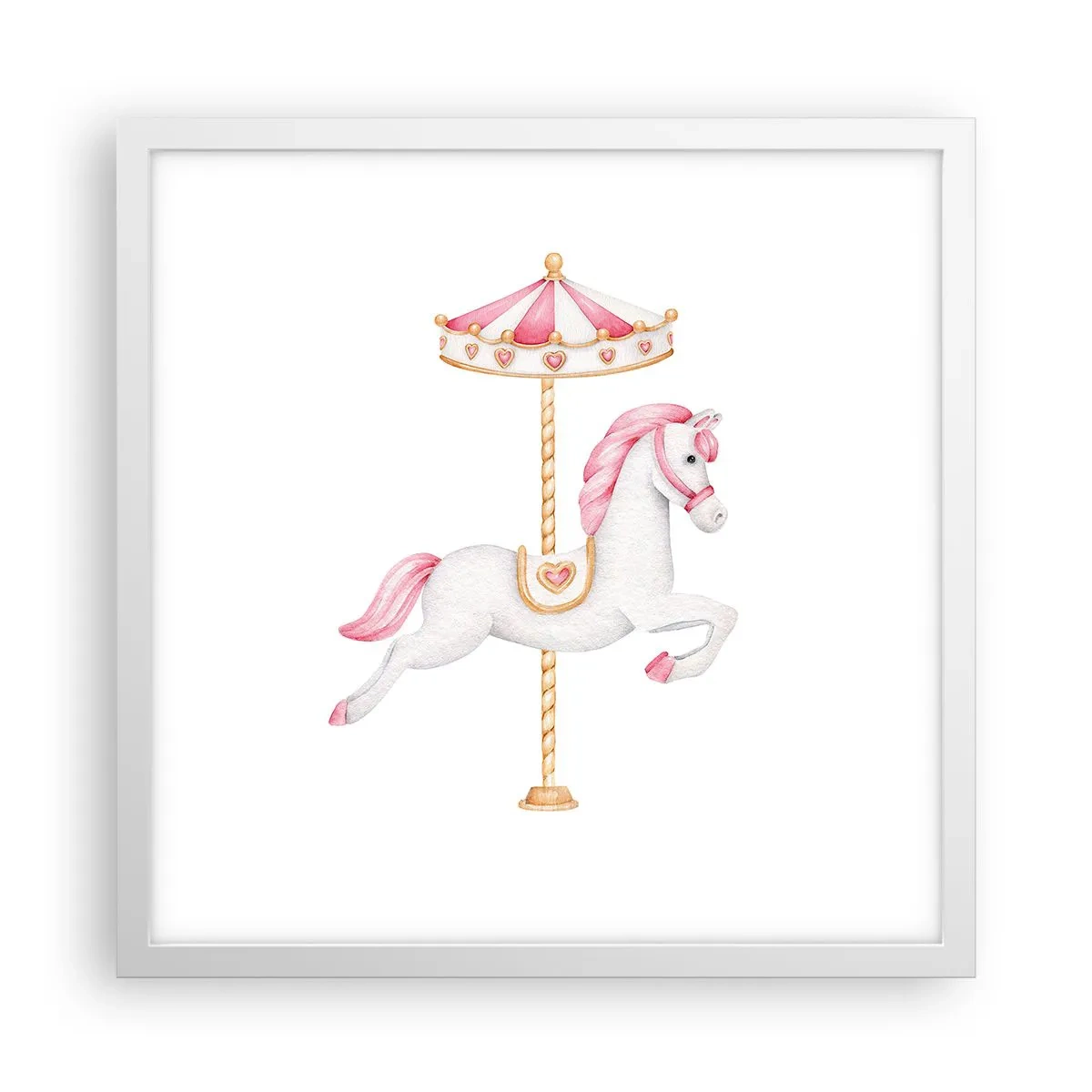 Pôster em moldura branca - Caiu no chão - 40x40 cm