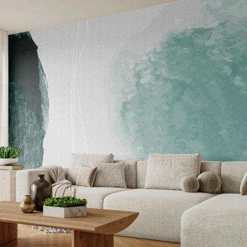 Papel de Parede Premium Sand - Encontro com a neblina - Moderno, Minimalista, Abstração - 150x105 cm