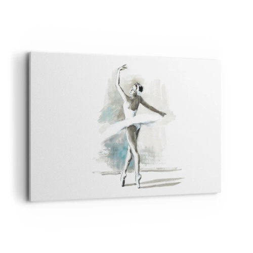 Quadro em tela - Encantada num cisne - 120x80 cm
