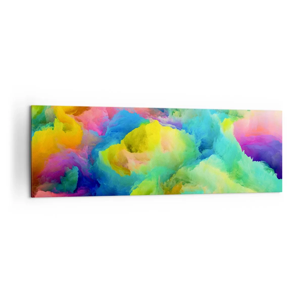 Quadro em tela - Penugem arco-íris - 160x50 cm