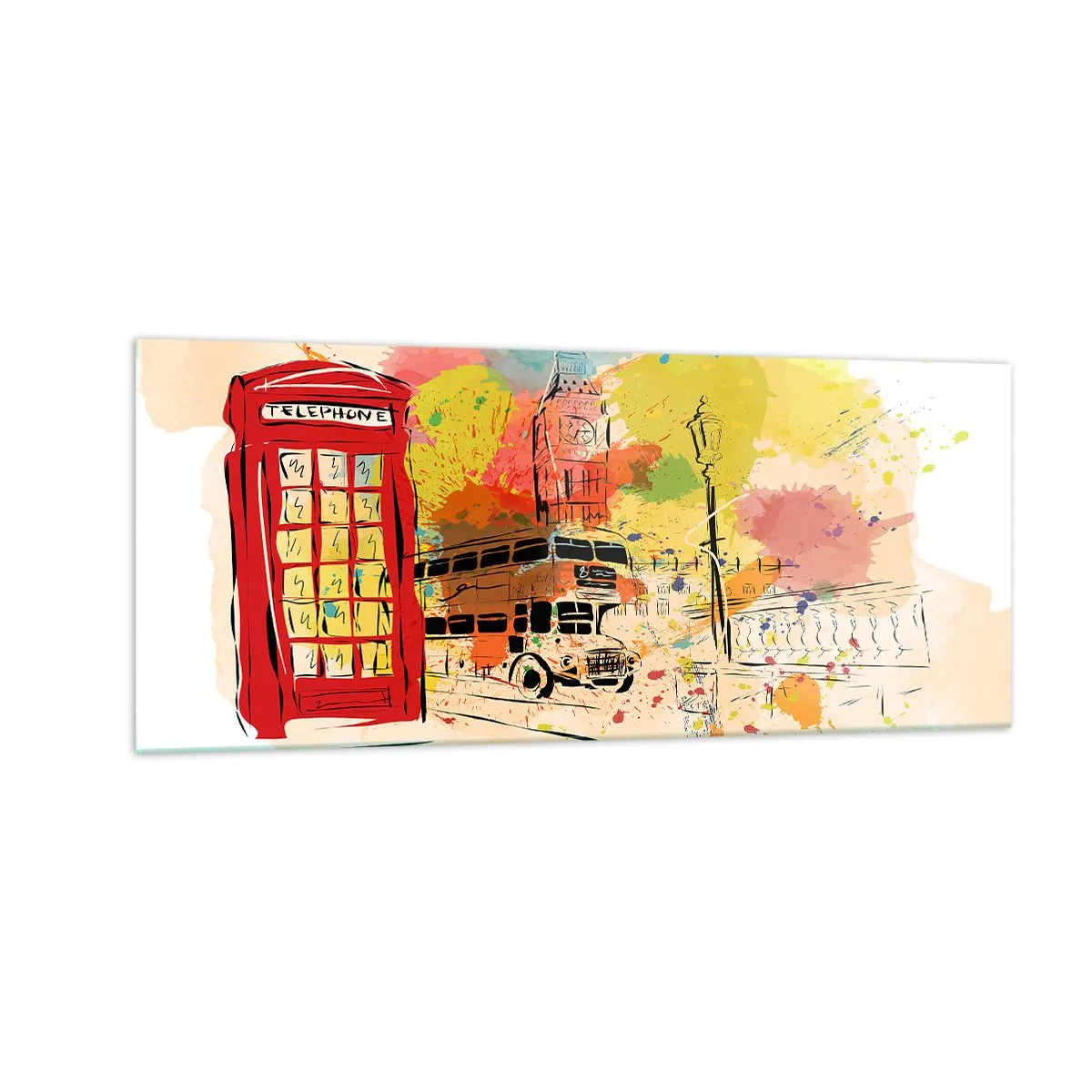 Quadro em vidro - A cidade da variedade - 100x40 cm