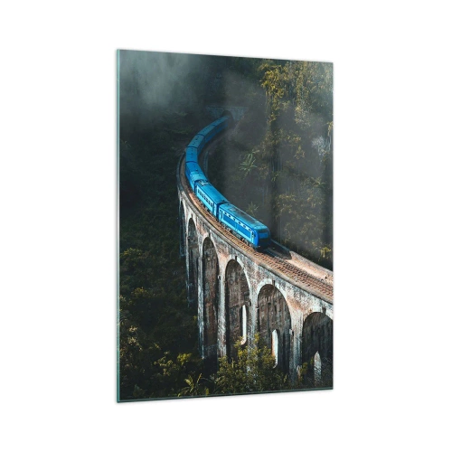 Quadro em vidro - Comboio para a natureza - 70x100 cm