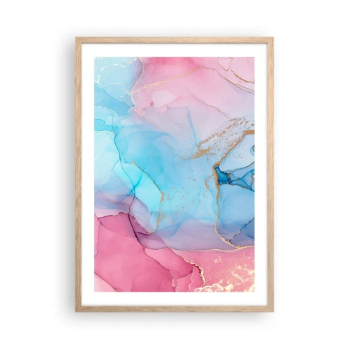 Pôster com moldura de carvalho claro - Encontro e difusão - 50x70 cm