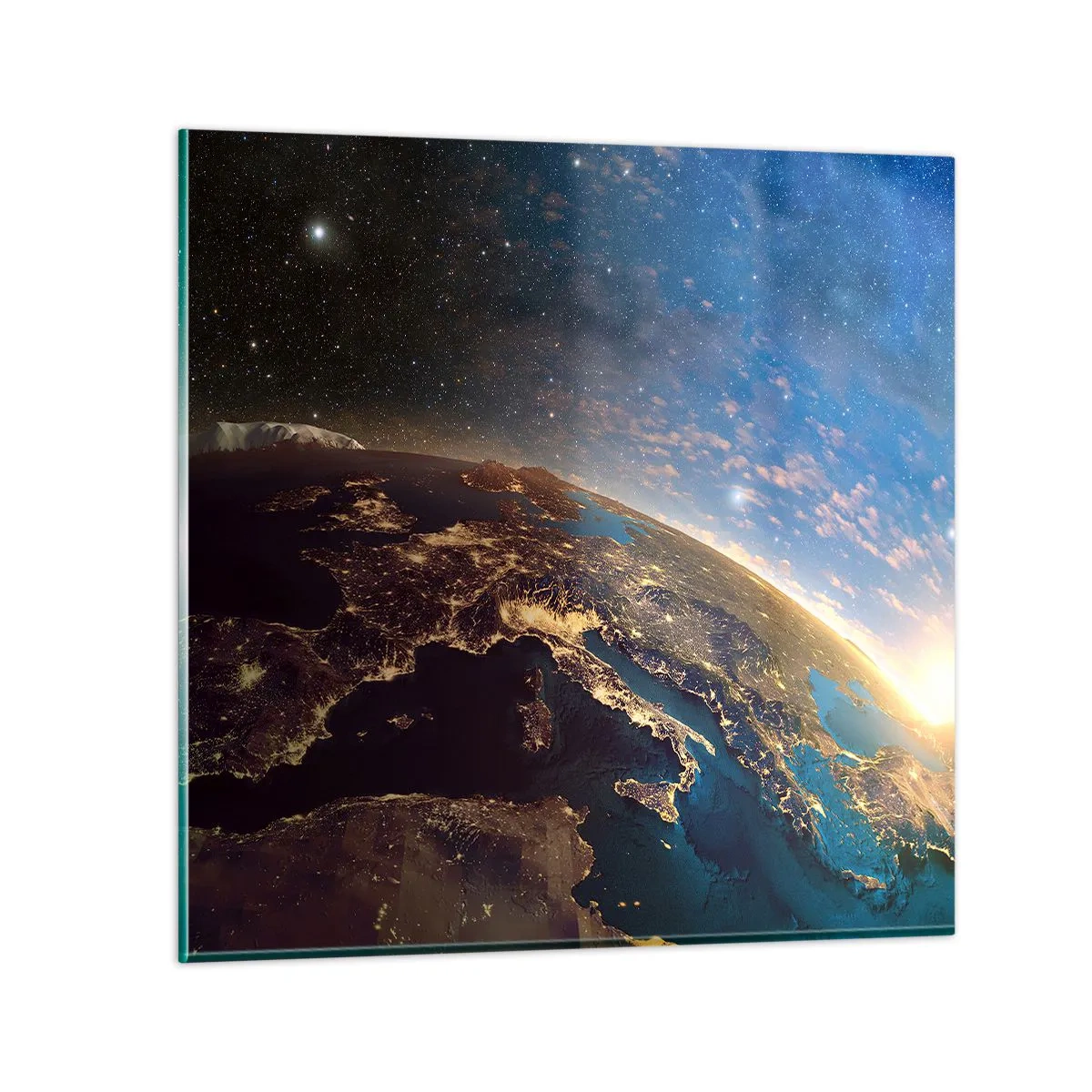 Quadro em vidro - Vamos olhar para nós mesmos à distância - 70x70 cm