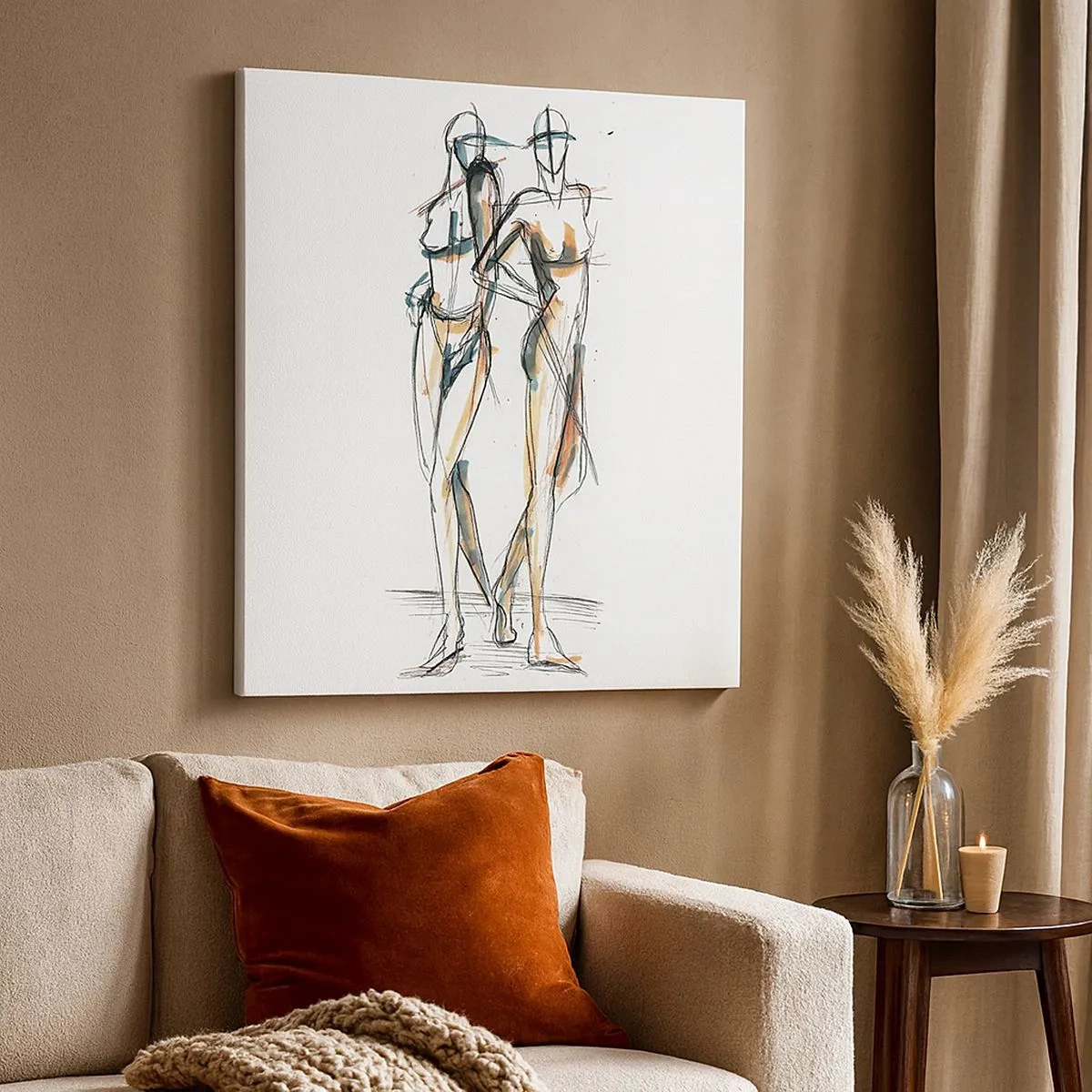 Quadro em tela - Um estudo do encanto - 30x30 cm