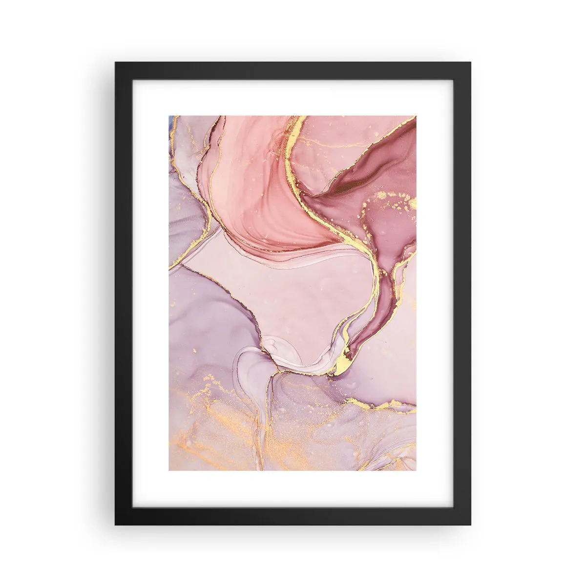 Pôster com moldura preta - Carícia das cores - 30x40 cm