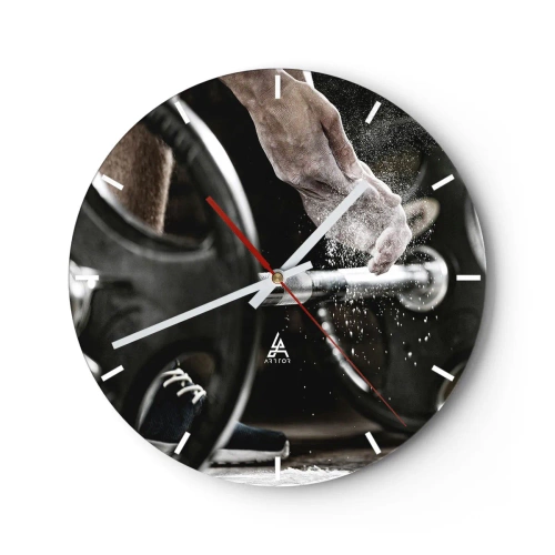 Relógio de parede - Relógio em vidro - Desafio aceite! - 40x40 cm