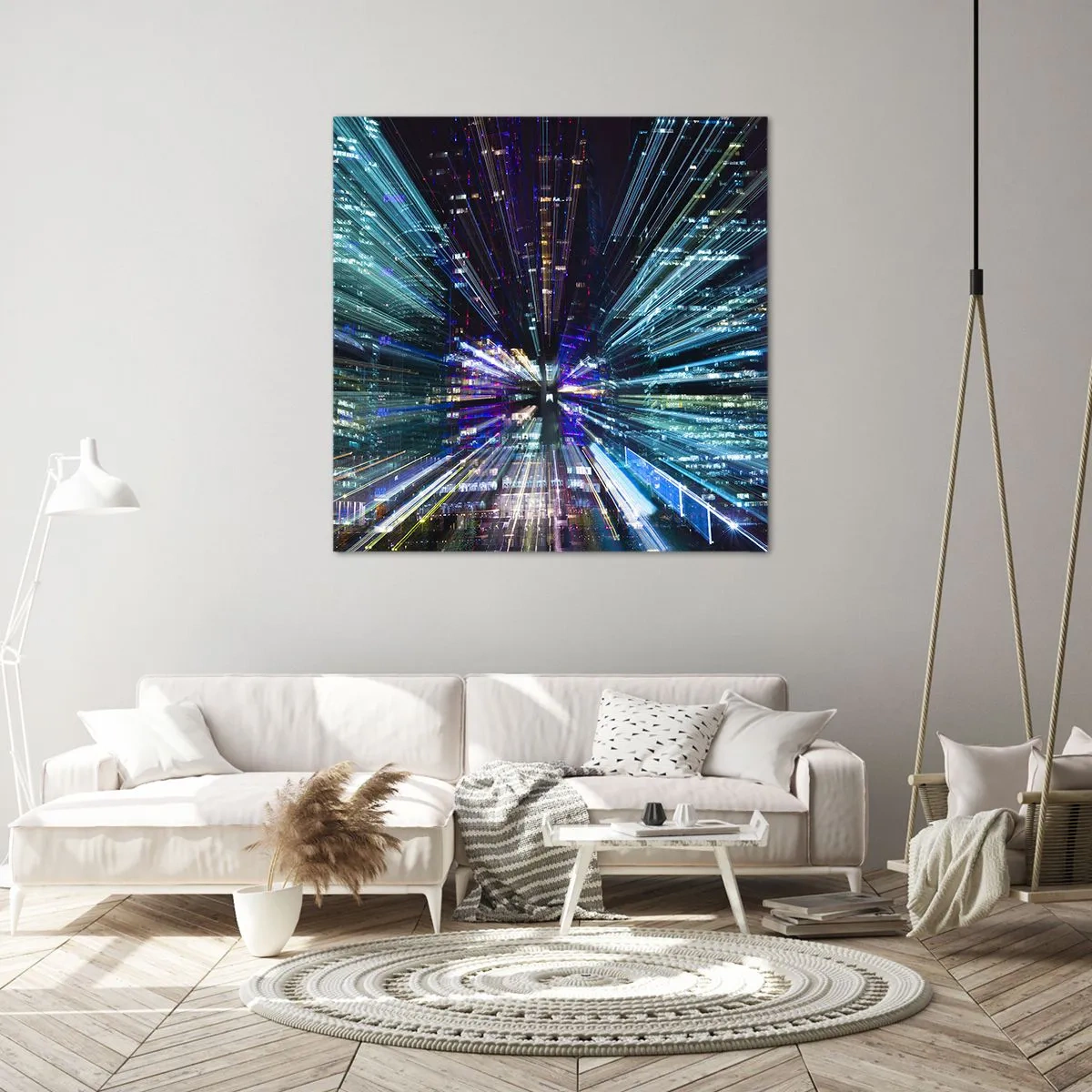 Quadro em tela - Transição para o hiperespaço - 40x40 cm