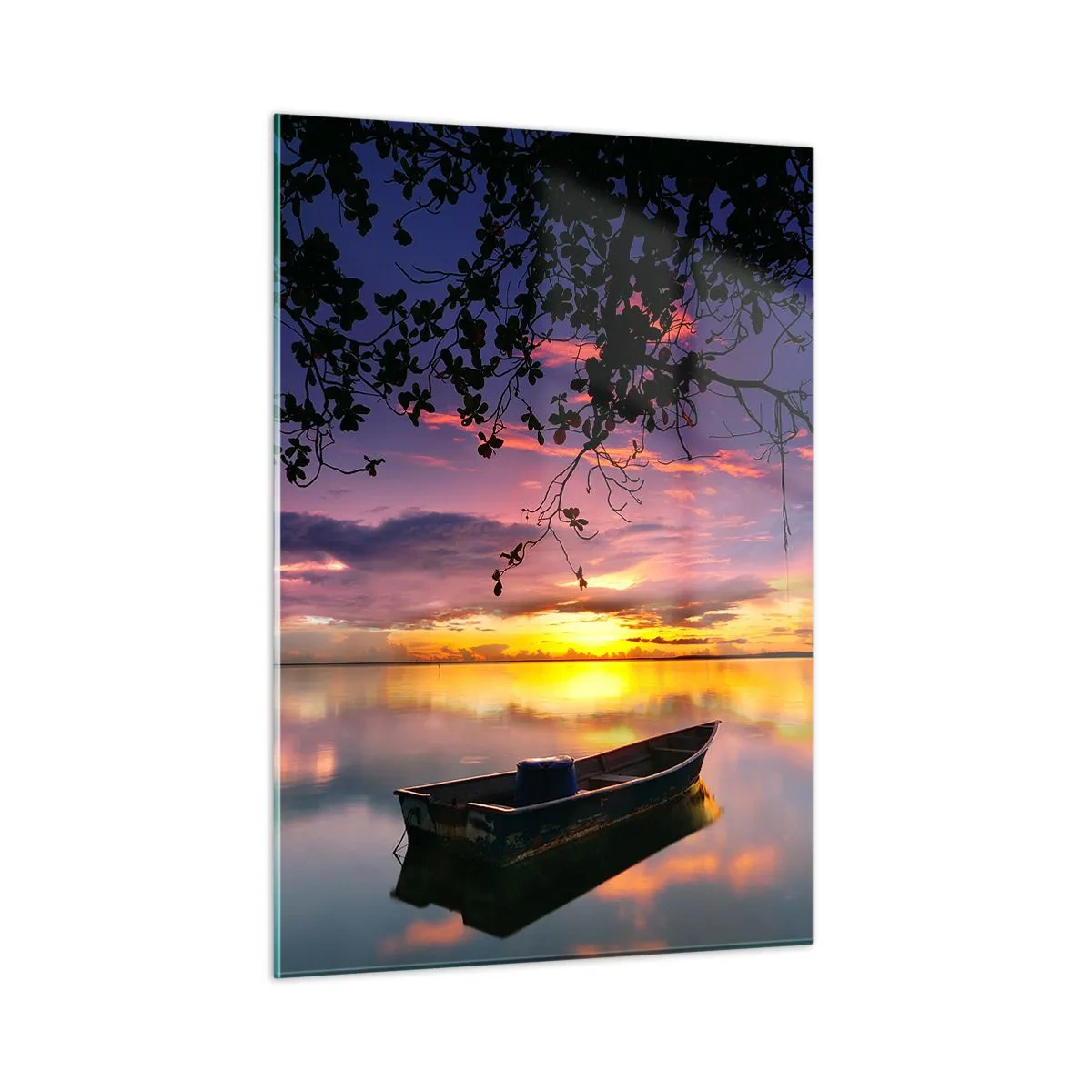 Quadro em vidro - Parece que estás pendurado no meio do céu… - 50x70 cm