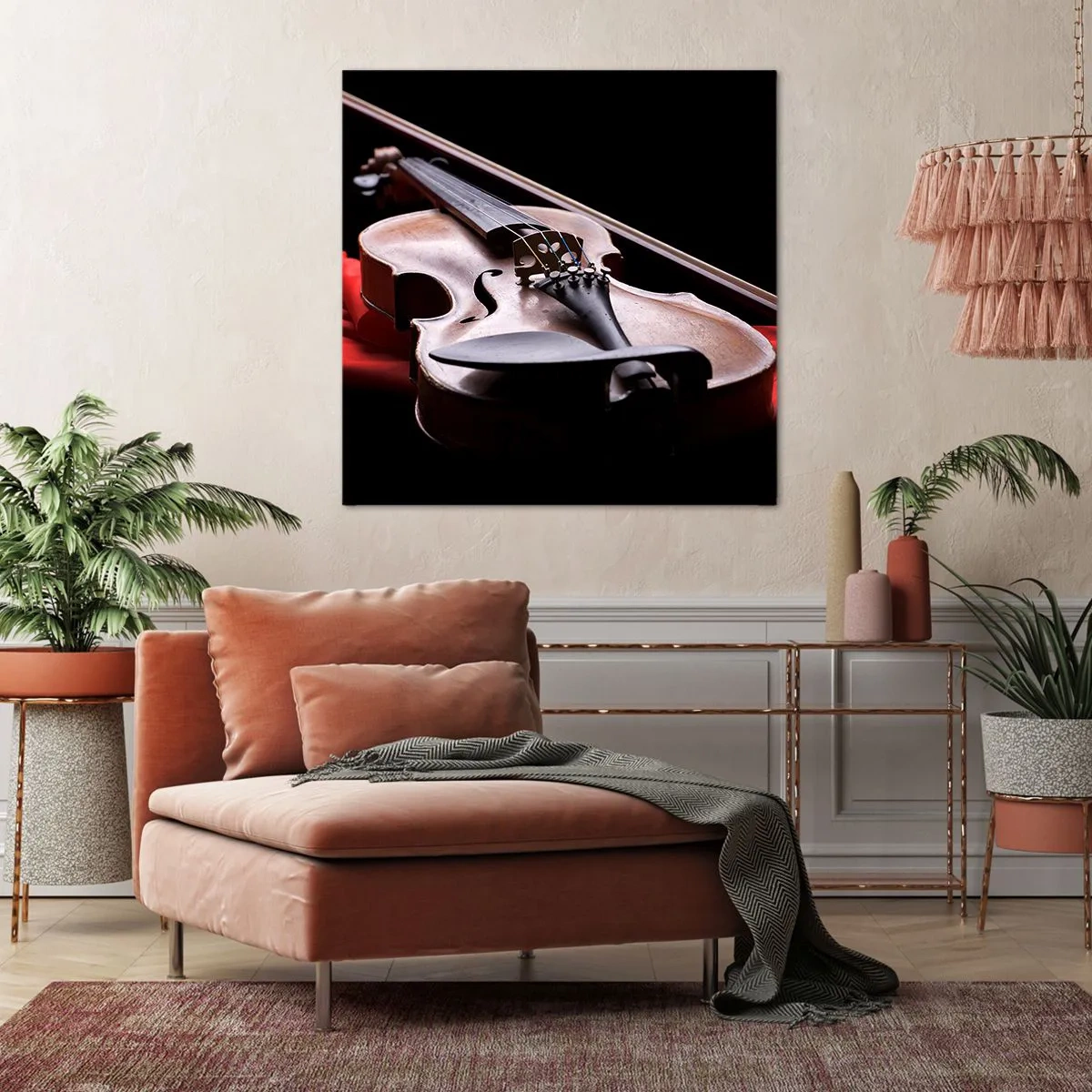 Quadro em tela - Música de sentimentos - 30x30 cm