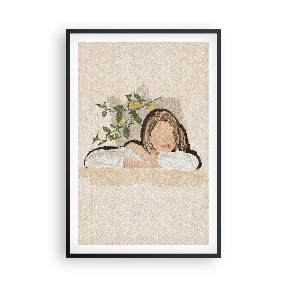 Pôster com moldura preta - Beleza do sul - 61x91 cm