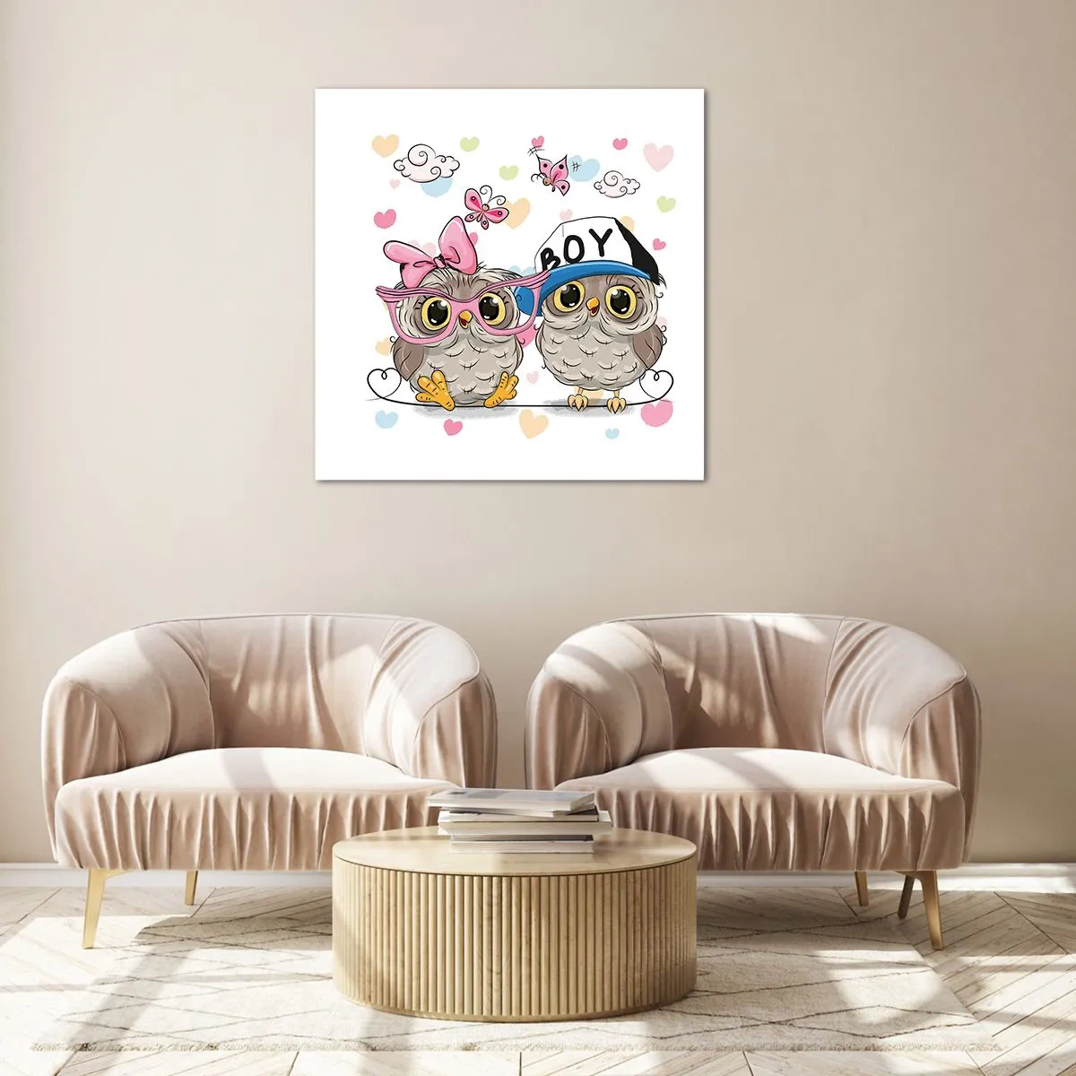 Quadro em vidro - Amemo-nos! - 70x70 cm