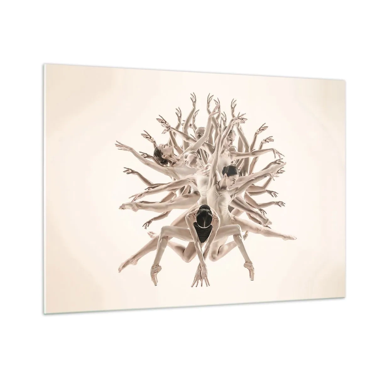 Quadro em vidro - Florescendo na dança - 100x70 cm