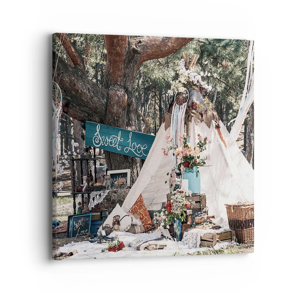 Quadro em tela - Make love… - 40x40 cm