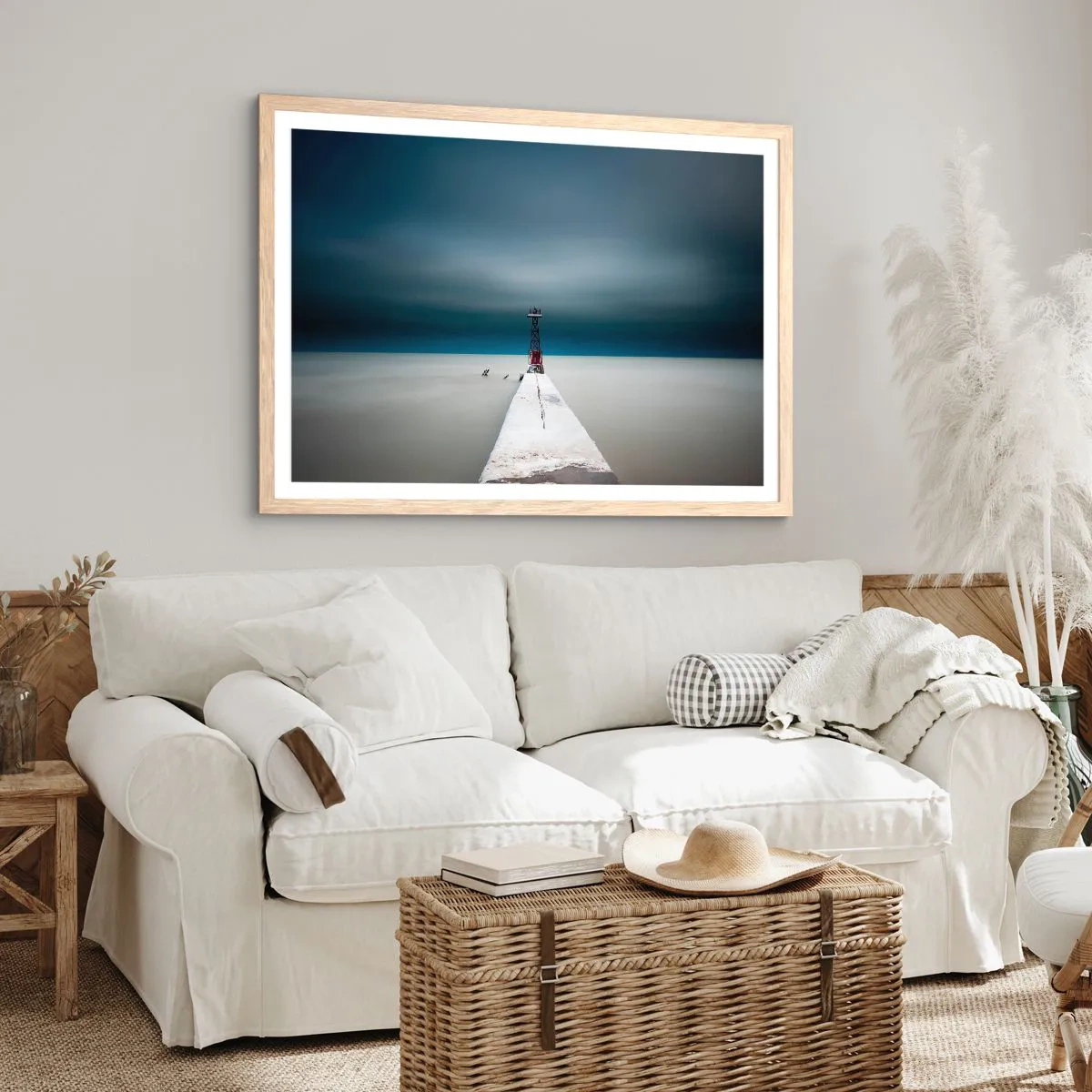 Pôster com moldura de carvalho claro - Ao encontro do infinito - 70x50 cm