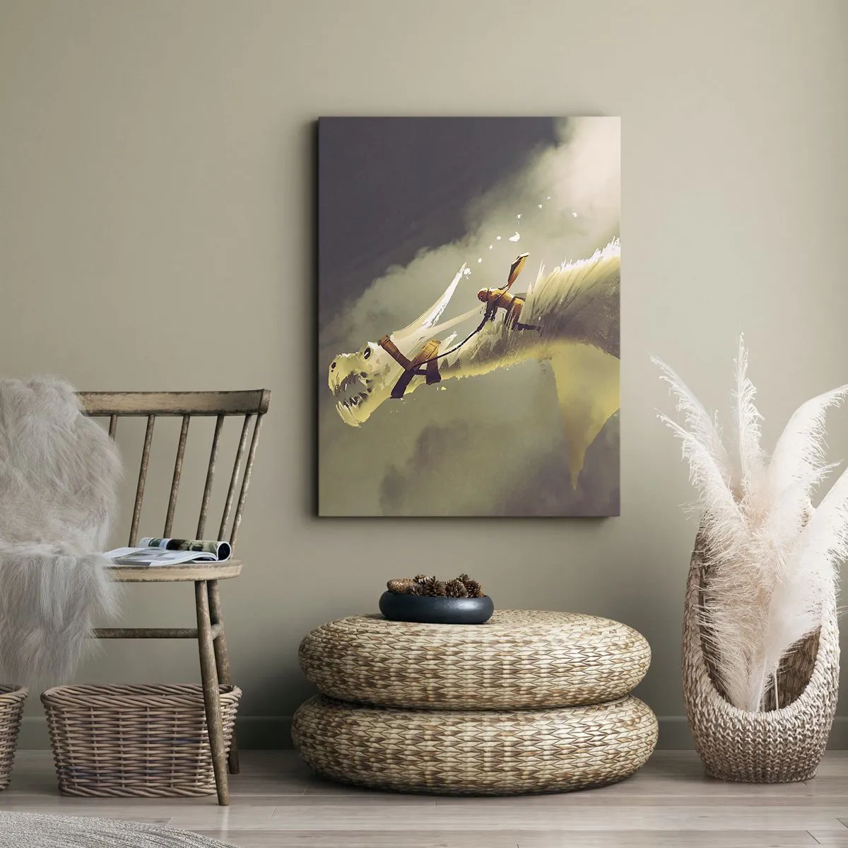 Quadro em tela - A resgatar o mundo - 65x120 cm