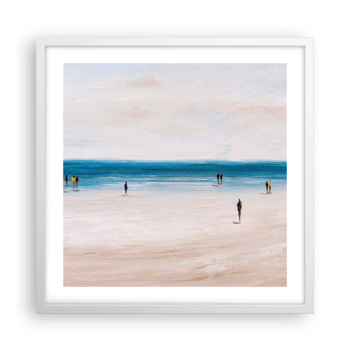 Pôster em moldura branca - Uma necessidade natural - 50x50 cm