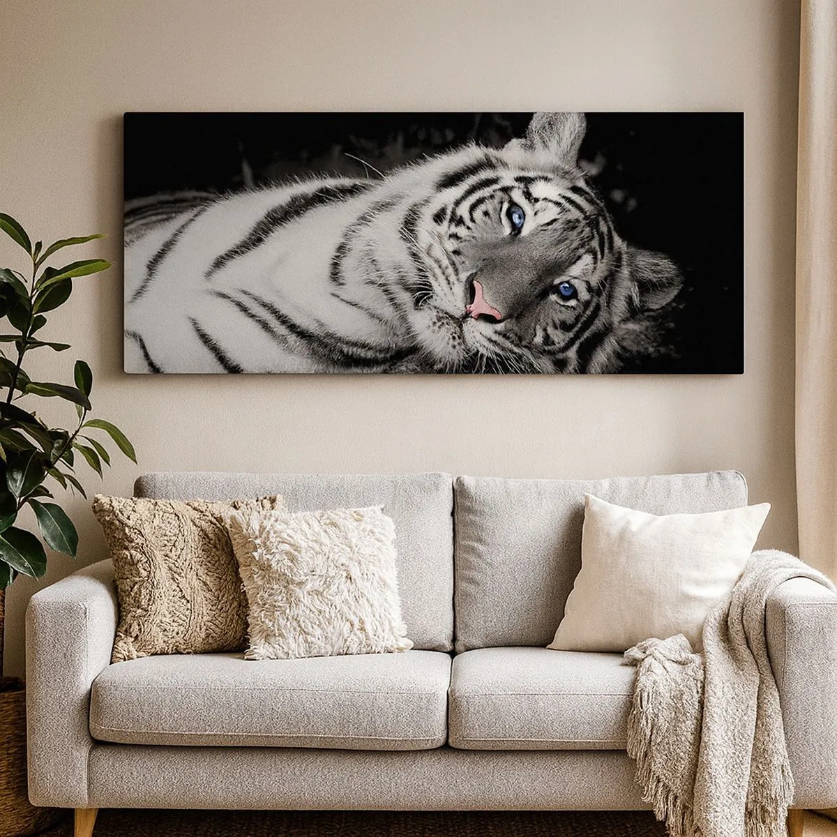 Quadro em tela - Selvagem e tranquilo - 100x40 cm