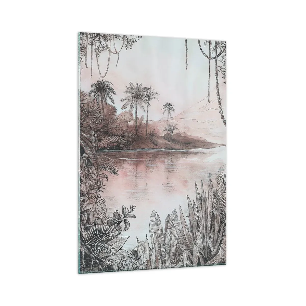Quadro em vidro - Diário de um explorador do século 19 - 70x100 cm