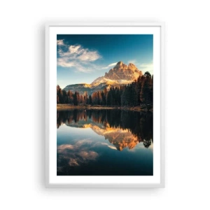 Pôster em moldura branca - Paisagem dupla - 50x70 cm