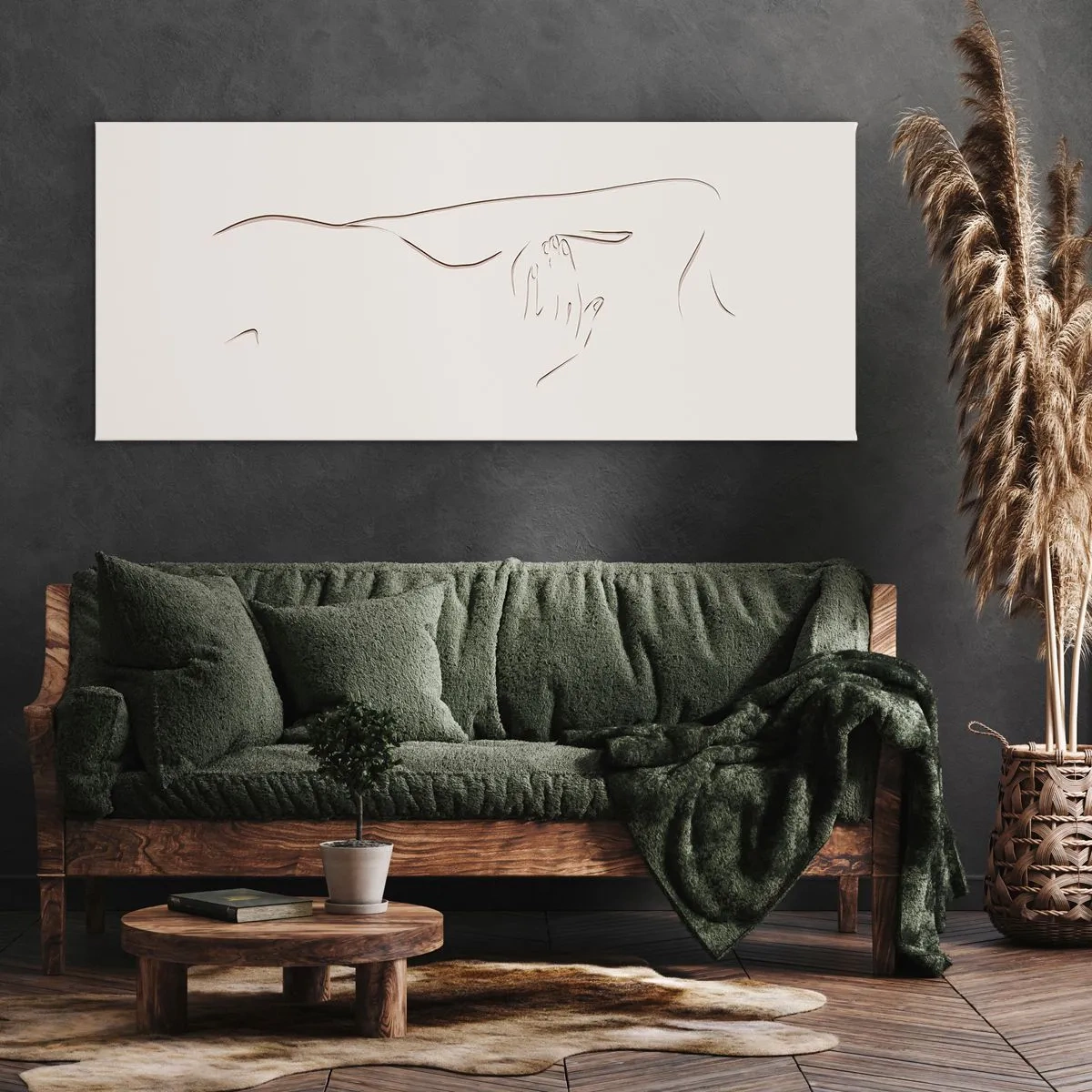 Quadro em tela - A forma do desejo - 120x50 cm