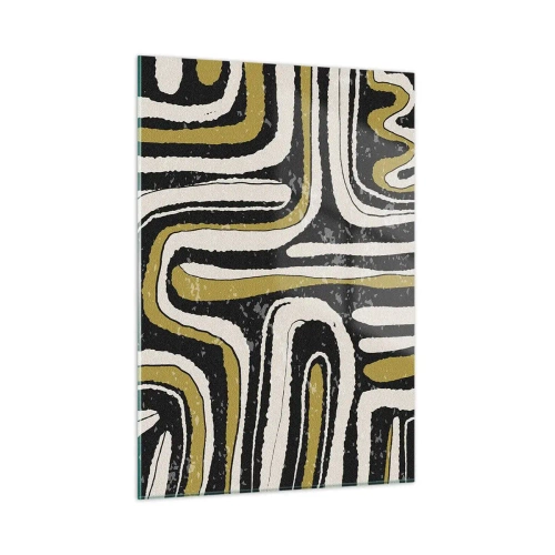 Quadro em vidro - Composição: estradas e becos - 50x70 cm