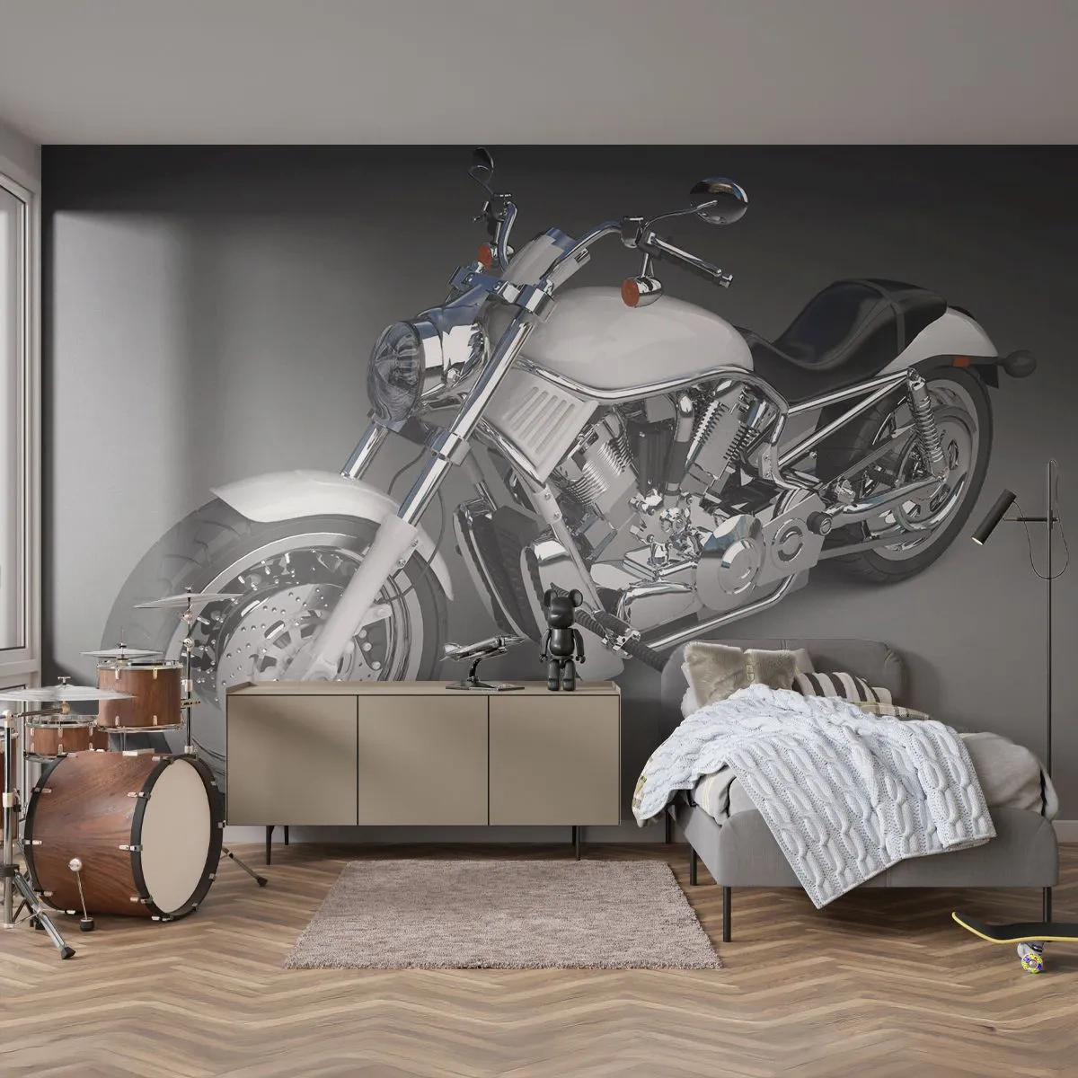 Papel de Parede Premium Sand - Dá vontade de se ajoelhar - Automotivo, Moto, Viagens - 350x256 cm